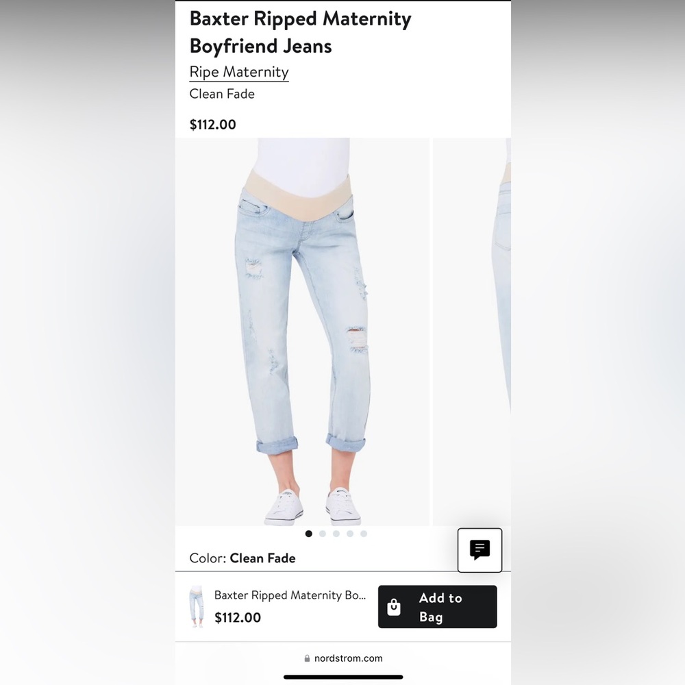 Baxter Ripped Maternity Boyfriend Jean